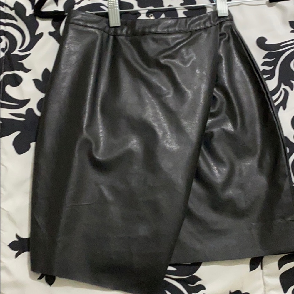 PLT asymmetric leather skirt fits size XS